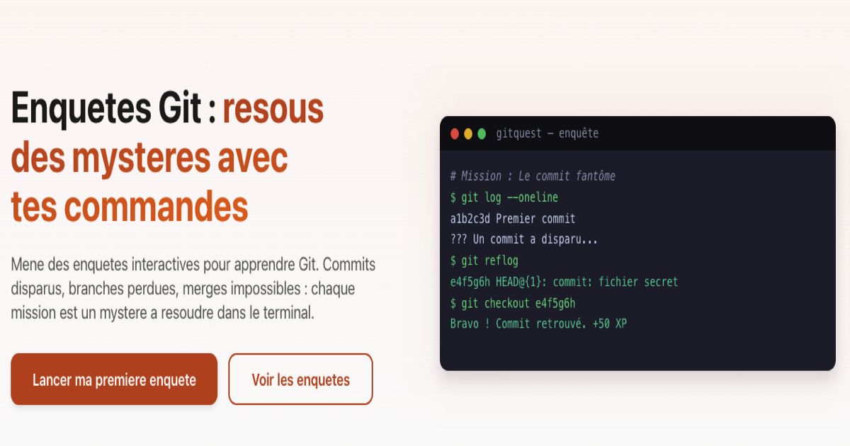 Illustration de l'article : GitQuest — Apprends Git en jouant